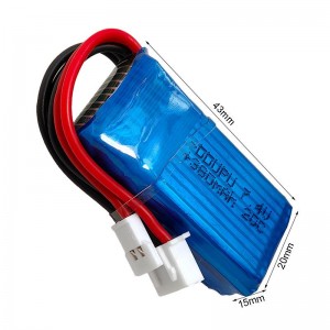 7.4V 2S 380mAh 20C鋰電池MX2.0-2P正向插頭